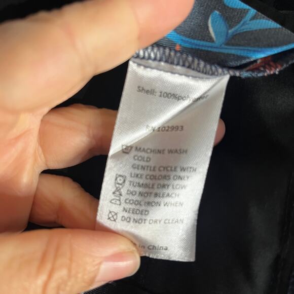 THAKOON COLLECTIVE Black Daisy Floral High Waisted Belted Pants Pockets Size 14 - Picture 5 of 8